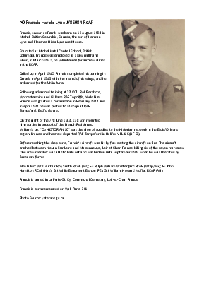 A preview of a PDF biography for Lyne, Francis Harold